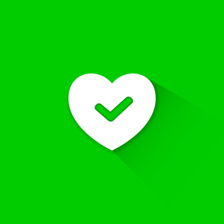 Green good heart iconのイラスト素材