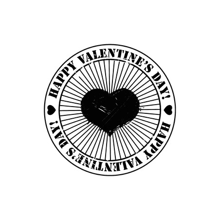 Black Valentine stampのイラスト素材