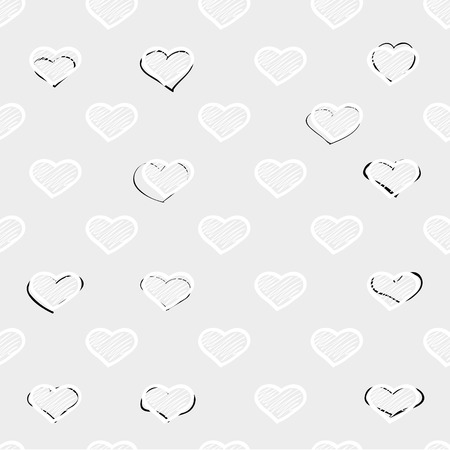 Abstract seamless hearts romantic background wrapping paper patternのイラスト素材