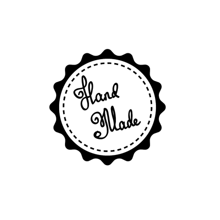 Hand-drawn retro vector hand-made badge stylized iconのイラスト素材