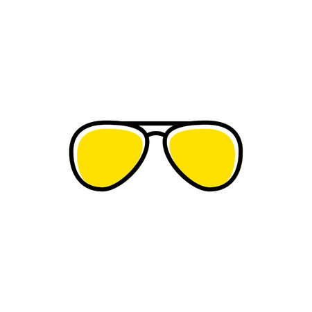 aviator sunglasses icon. Minimal vacation designのイラスト素材