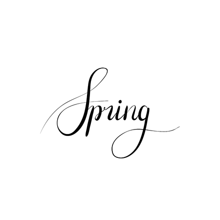 Vector spring hand-drawn calligraphy imitationのイラスト素材