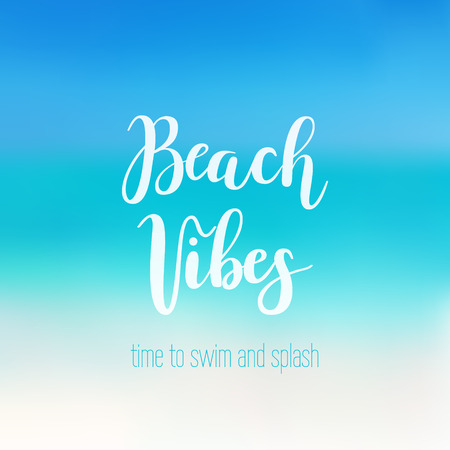 Beach vibes calligraphyのイラスト素材