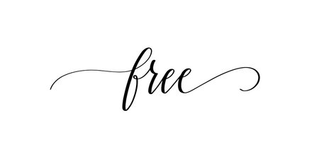 Free modern pen calligraphy inspiration word quoteのイラスト素材