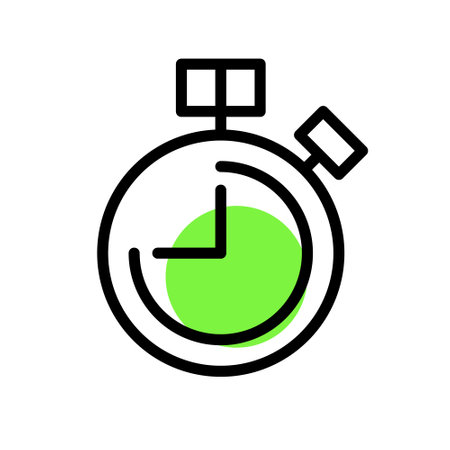Stopwatch simple line art icon. Pixel perfect, editable stroke, colorのイラスト素材