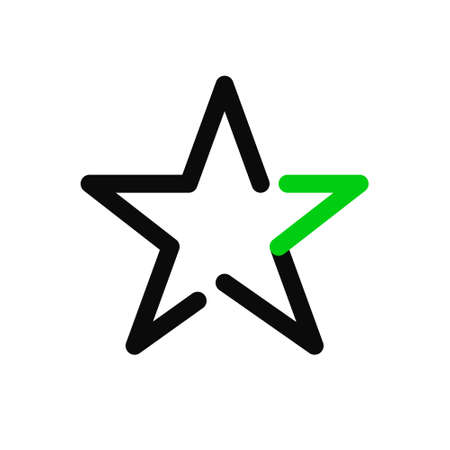 Star icon. Pixel perfect, editable strokeのイラスト素材