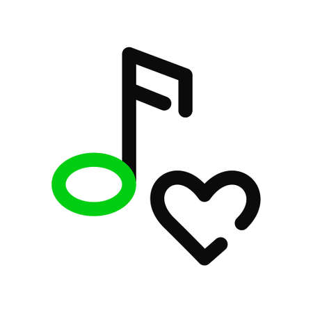 Favorite music icon. Pixel perfect, editable strokeのイラスト素材