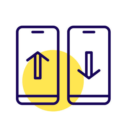 Peer to peer money transfers icon. Pixel perfect, editable strokeのイラスト素材