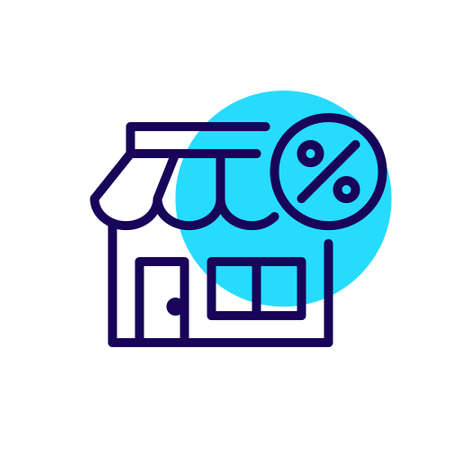 Sale in a store. Pixel perfect, editable stroke iconのイラスト素材