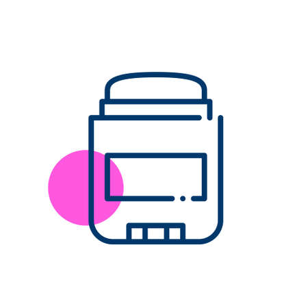Stick deodorant. Pixel perfect, editable stroke iconのイラスト素材