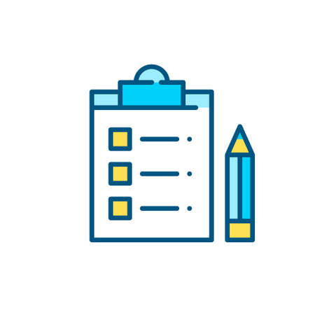Checking your emotions in a list. Psychotherapy diary. Pixel perfect, editable stroke color line iconのイラスト素材