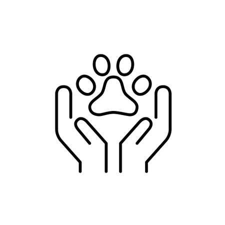 Pet care veterinarian services. Pixel perfect, editable stroke line iconのイラスト素材