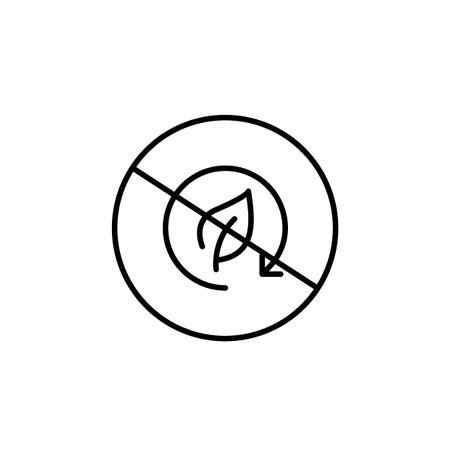 Leaf in recycling arrow and no symbol. Pixel perfect, editable stroke vector iconのイラスト素材