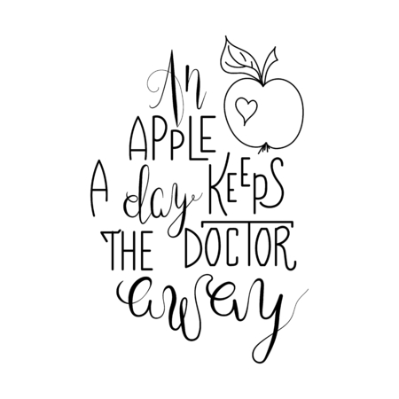 An apple a day.のイラスト素材