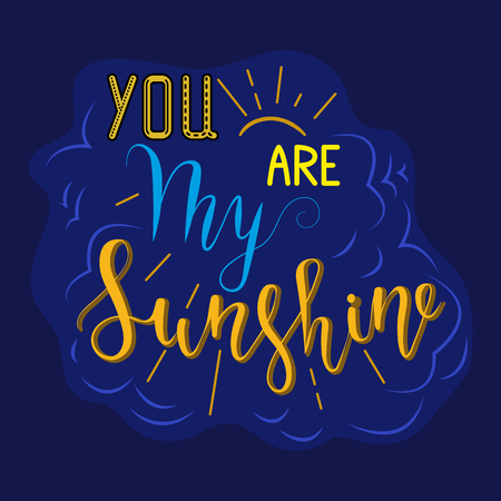 You are my sunshine on blueのイラスト素材