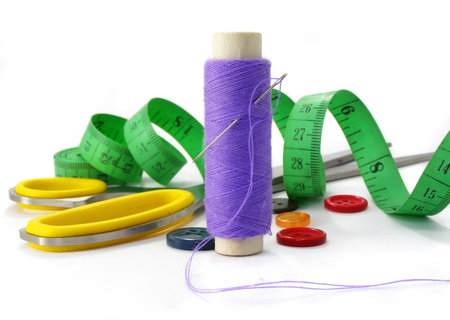 set of tools for sewing of clothes   