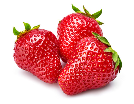 Fresh berry strawberry with green leaf. Fruity still life healthy food.の写真素材