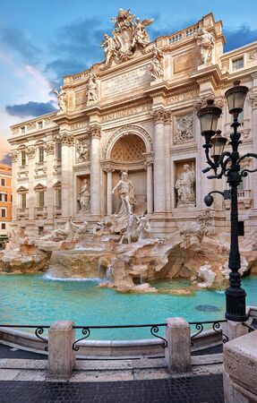 Trevi Fountain in Rome, Italy.の写真素材