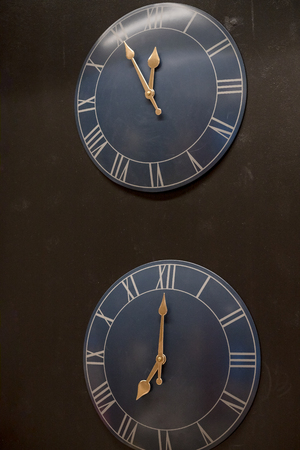 Set of clockfaces on white background. Concept of time managementの写真素材