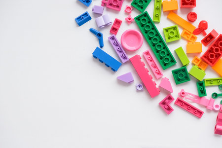 Saint-Petersburg, Russia,2 May 2019: Lego mini figure. Lego is a popular game.construction toys manufactured by the Lego Group.colorful plastic blocks over white background. Plastic childrens toyのeditorial素材