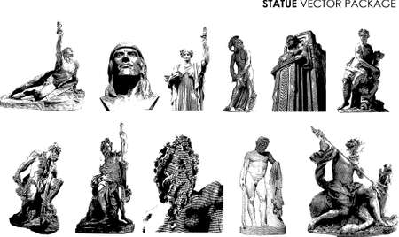 statue vector packageのイラスト素材