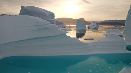Nordic Islands Iceland, Greenland, Faroe, Sunset, Drone Shot