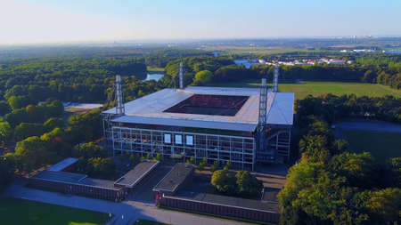 Cologne Koln, Germany Drone Shotのeditorial素材