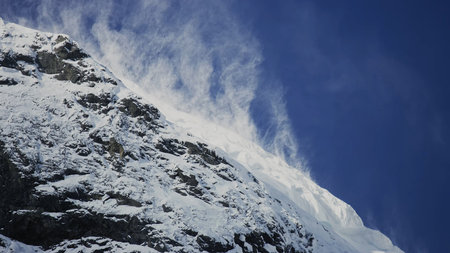 Landscape in the Norwegian Fjords, in Winter