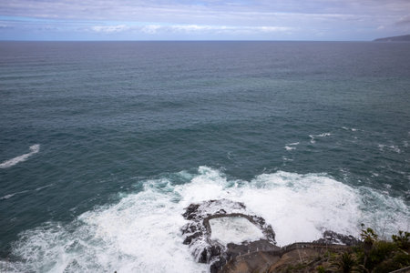 Wild coast of Atlantic ocean on the northern part of the island. Natural rocky and partly artificial...