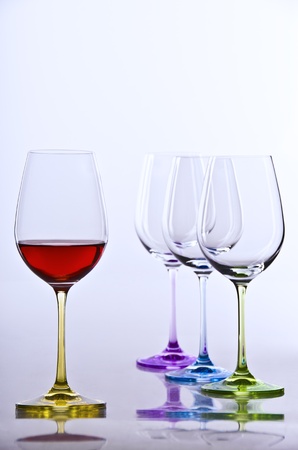 Glasses with wineの写真素材