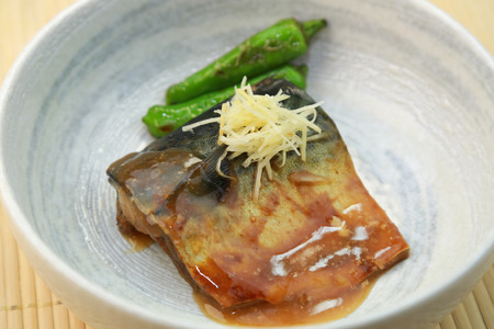 Japanese food / Mackerel simmered in misoの写真素材