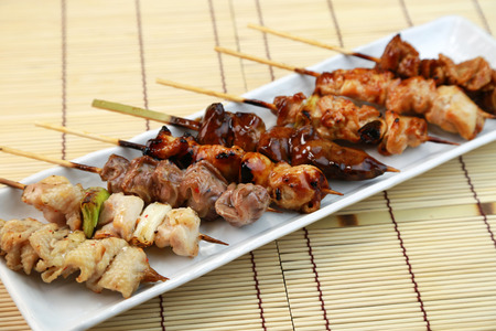 Barbecued chicken / Yakitori / Japanese foodの写真素材