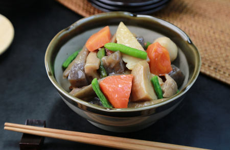Chikuzenni Japanese foodの写真素材