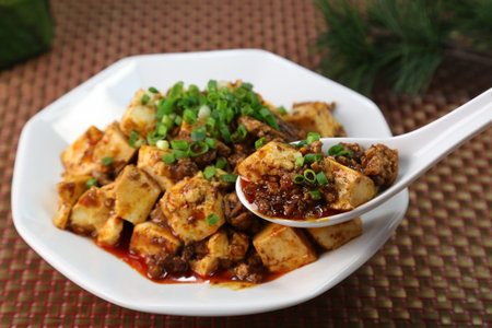 Chinese food called mapo tofu.の写真素材