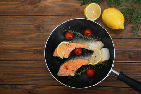 The salmon lemon steak which I am cooking