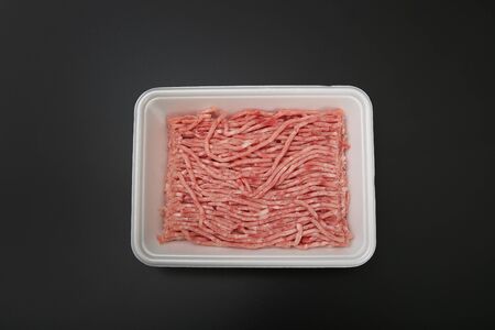 The ground pork which was packedの写真素材