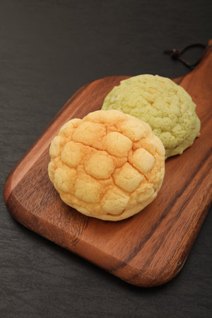 Melon Pan is a type of sweet bread that originated in Japan.の写真素材