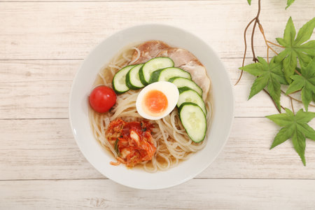 It is a favorite noodle dish on the Korean Peninsula.の写真素材