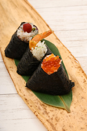 Rice ball as a feastの写真素材