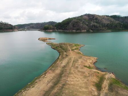Sermo Reservoir, a Popular Tourism Destination in Kulon Progo, Indonesiaの写真素材