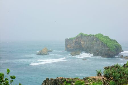 The Beauty of Indonesia Southern Sea From The Top Of Cliffの写真素材