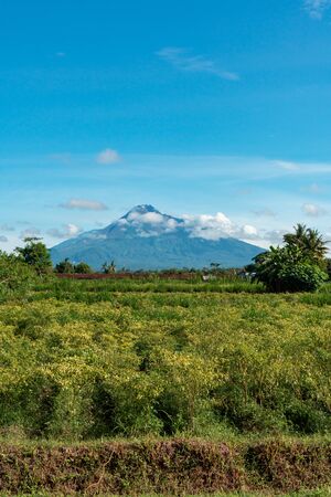 The Beauty Of Mount Merapi Is Seen From A Distanceの写真素材