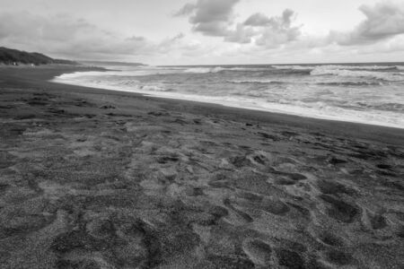 Black & White -  Texture Of Beach Sandの写真素材