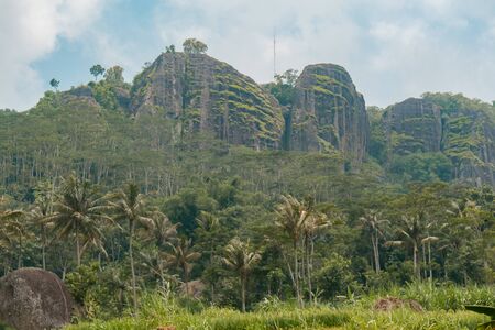 Nglanggeran Ancient Volcano located in Yogyakarta Indonesiaの写真素材