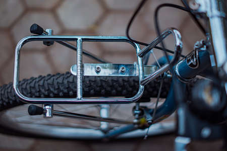 Cross country bike that has been modified to become a classic with artwork on the frame, very elegant and beautifulの写真素材