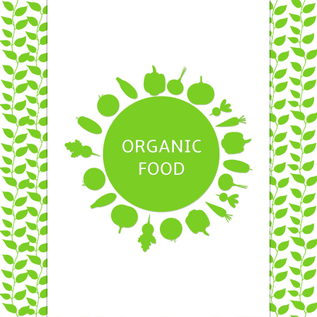Organik food poster, backgroundのイラスト素材