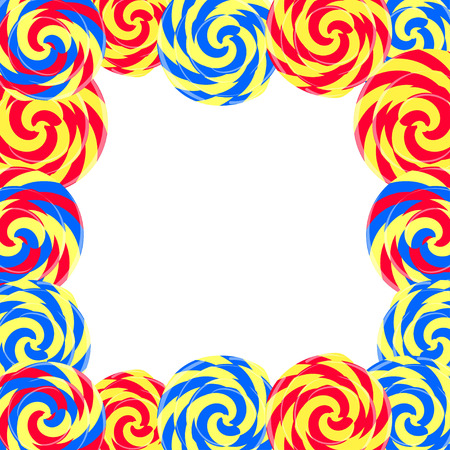 Candy frame. Sweet backgroundのイラスト素材
