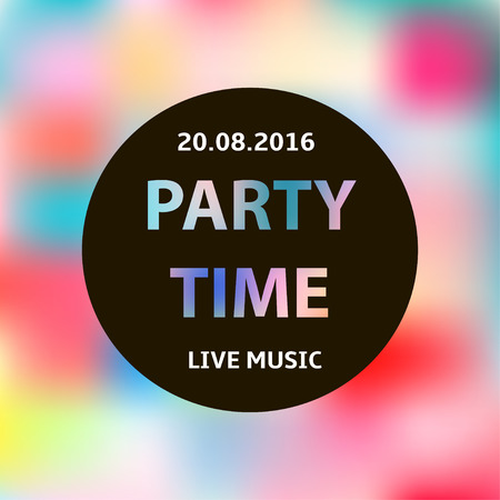 Party time poster, blurry effect backgroundのイラスト素材