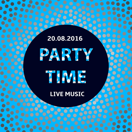 Party time poster, creative circles backgroundのイラスト素材