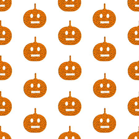 Seamless pattern from the creative pumpkins. Vector illustrationのイラスト素材